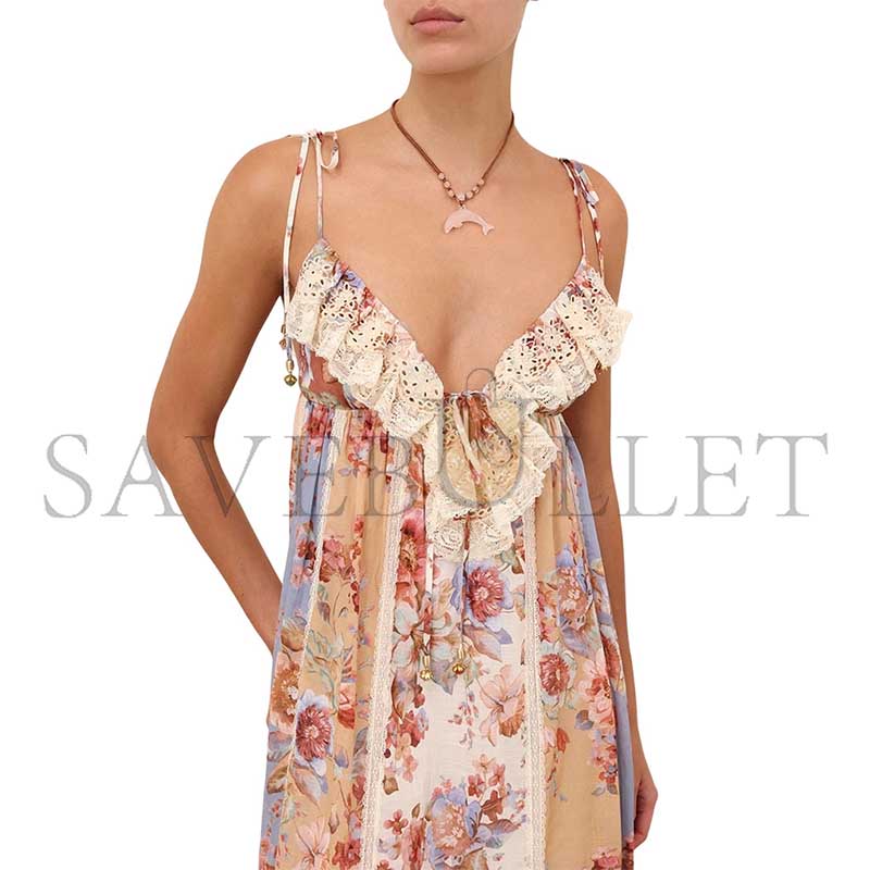 ZIMMERMANN AWAKEN LACE TRIM DRESS 5771DRS261